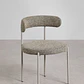 Silla de comedor Vaelen en bouclé - Miniatura 4