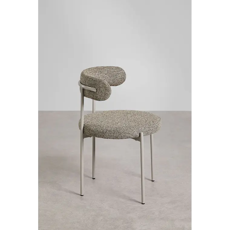 Silla de comedor Vaelen en bouclé 5
