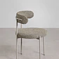 Silla de comedor Vaelen en bouclé - Miniatura 5