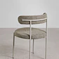 Silla de comedor Vaelen en bouclé - Miniatura 6