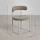Silla de comedor Vaelen en bouclé - Miniatura 10