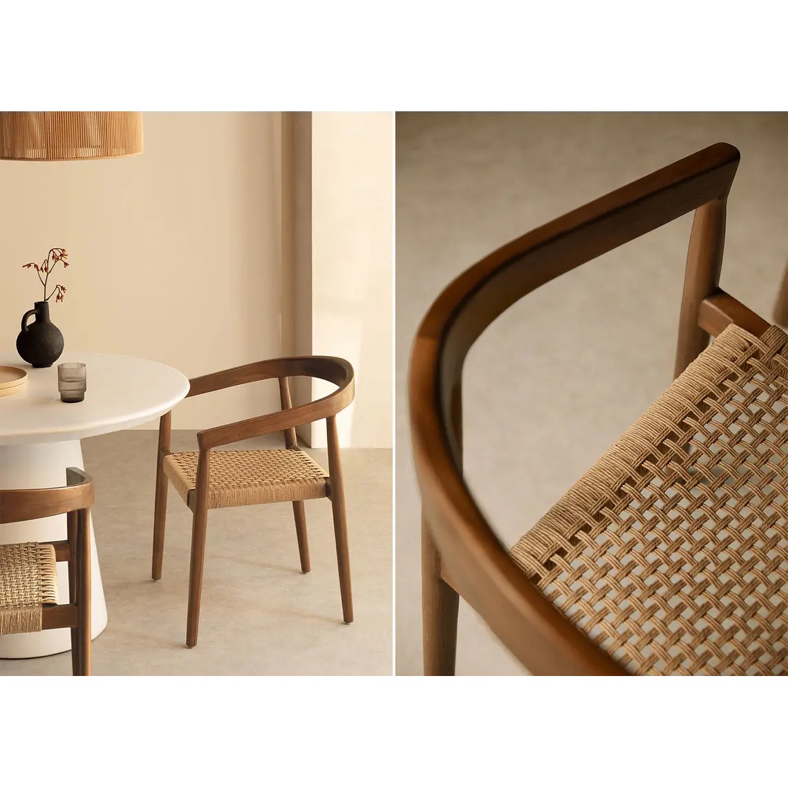 Silla de comedor Wenara en madera de teca 1