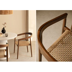 Silla de comedor Wenara en madera de teca