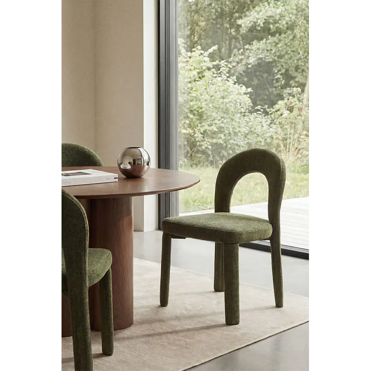 Silla de comedor Xaeune en chenilla 1