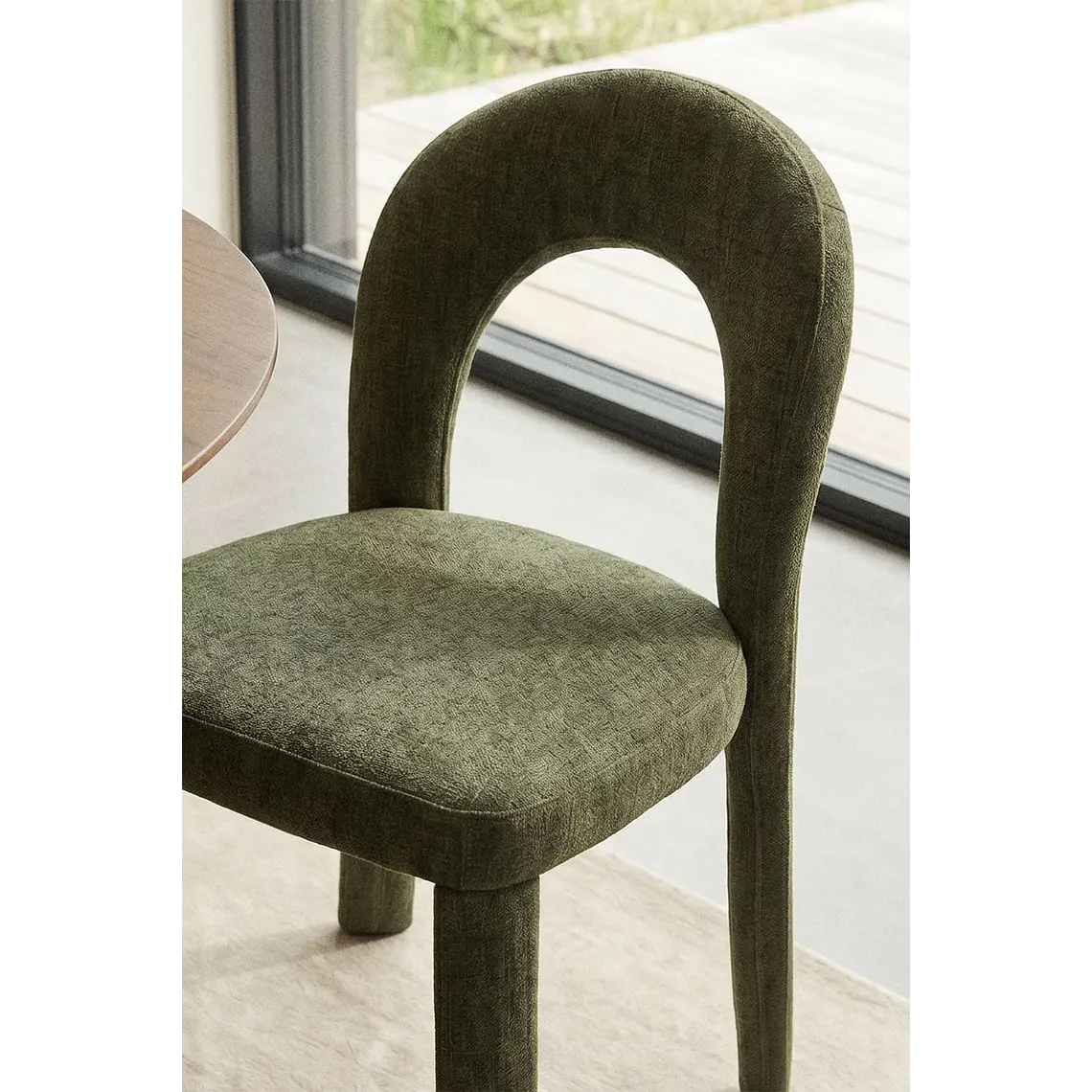 Silla de comedor Xaeune en chenilla 3
