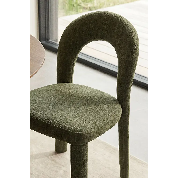 Silla de comedor Xaeune en chenilla 3