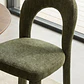 Silla de comedor Xaeune en chenilla - Miniatura 3