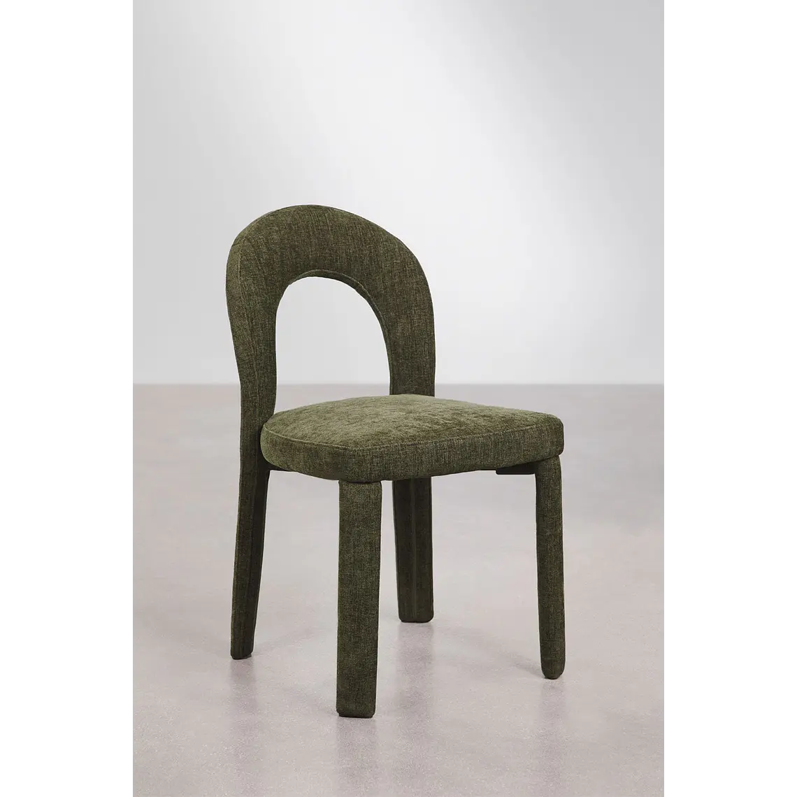 Silla de comedor Xaeune en chenilla 4
