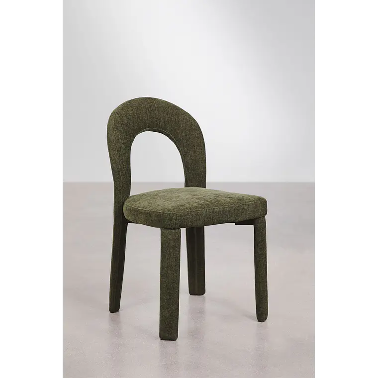 Silla de comedor Xaeune en chenilla 4