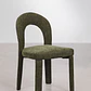 Silla de comedor Xaeune en chenilla - Miniatura 4