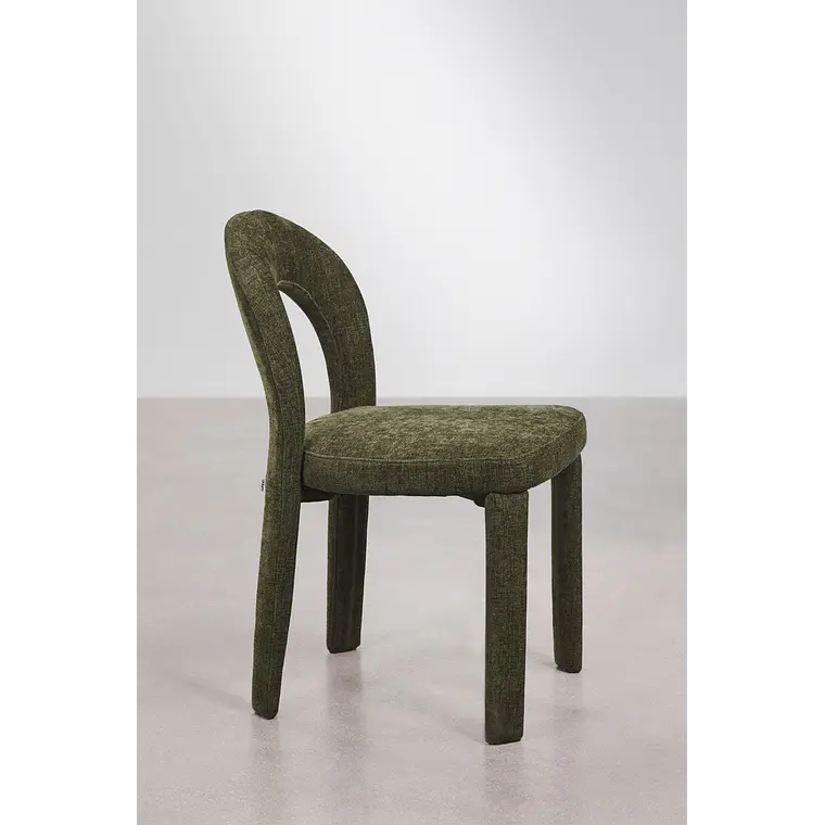 Silla de comedor Xaeune en chenilla 5