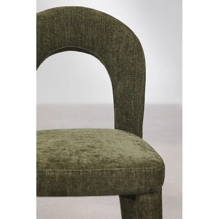 Silla de comedor Xaeune en chenilla 7
