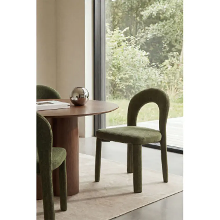 Silla de comedor Xaeune en chenilla 12
