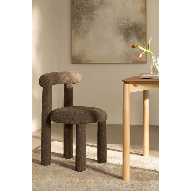 Silla de comedor Ylenira en bouclé 1