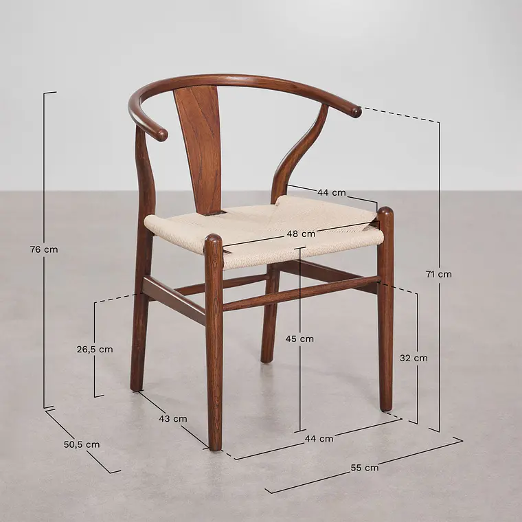 Silla de comedor Ylenor en madera 10