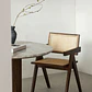 Silla de comedor Zaelia en ratán - Miniatura 1