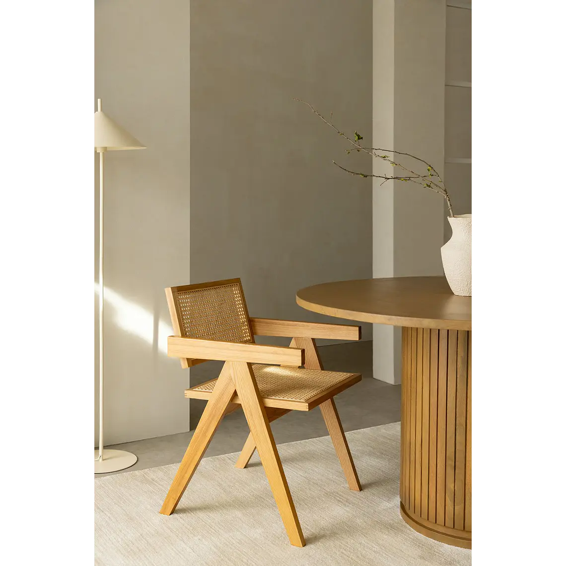 Silla de comedor Zaelia en ratán 2
