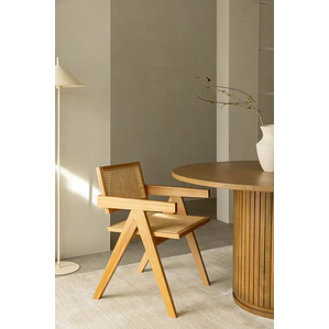 Silla de comedor Zaelia en ratán