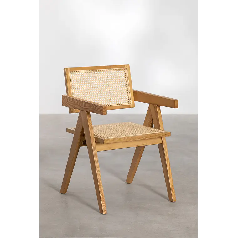 Silla de comedor Zaelia en ratán 4