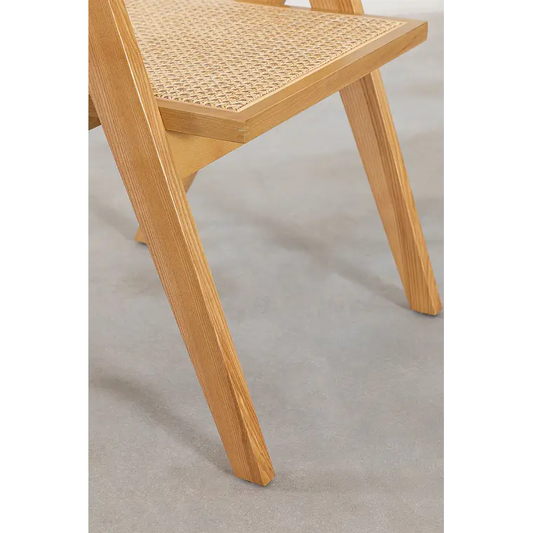 Silla de comedor Zaelia en ratán 9