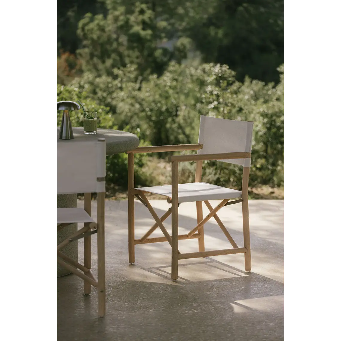 Silla de director plegable de jardín en madera de acacia Morena 1