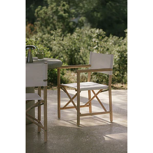 Silla de director plegable de jardín en madera de acacia Morena