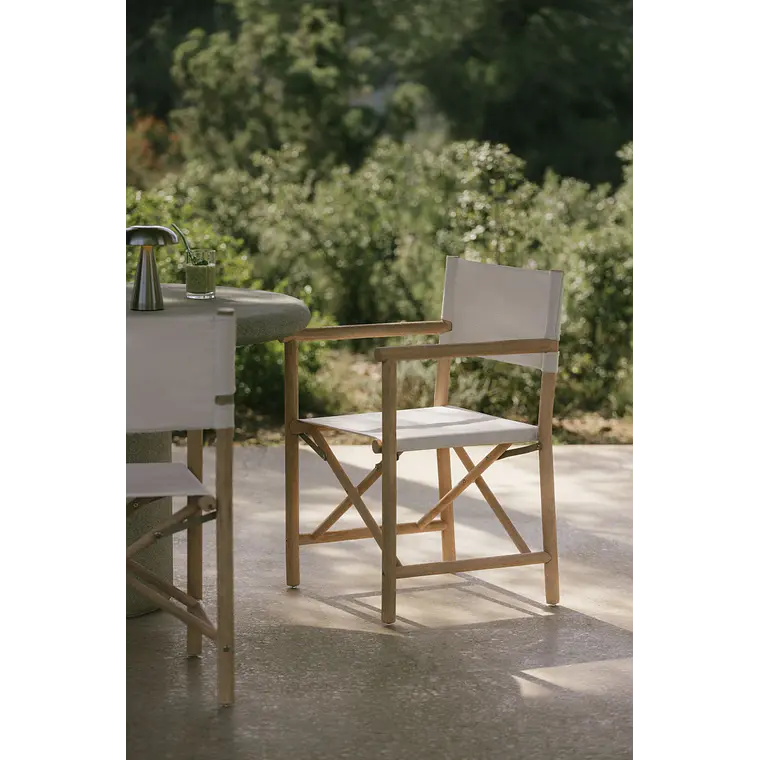 Silla de director plegable de jardín en madera de acacia Morena 1