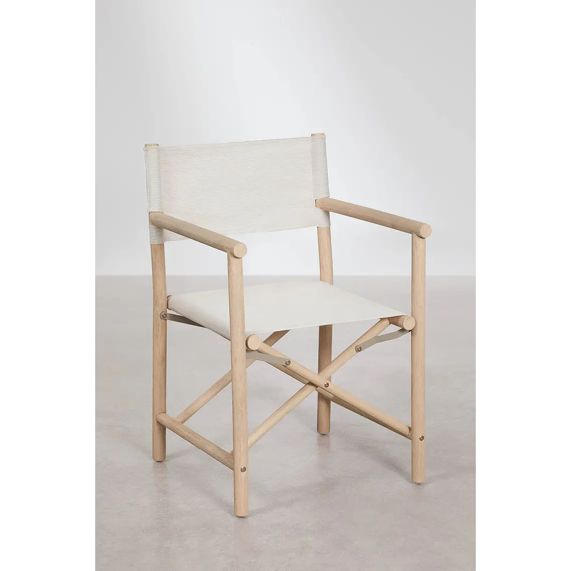 Silla de director plegable de jardín en madera de acacia Morena 3