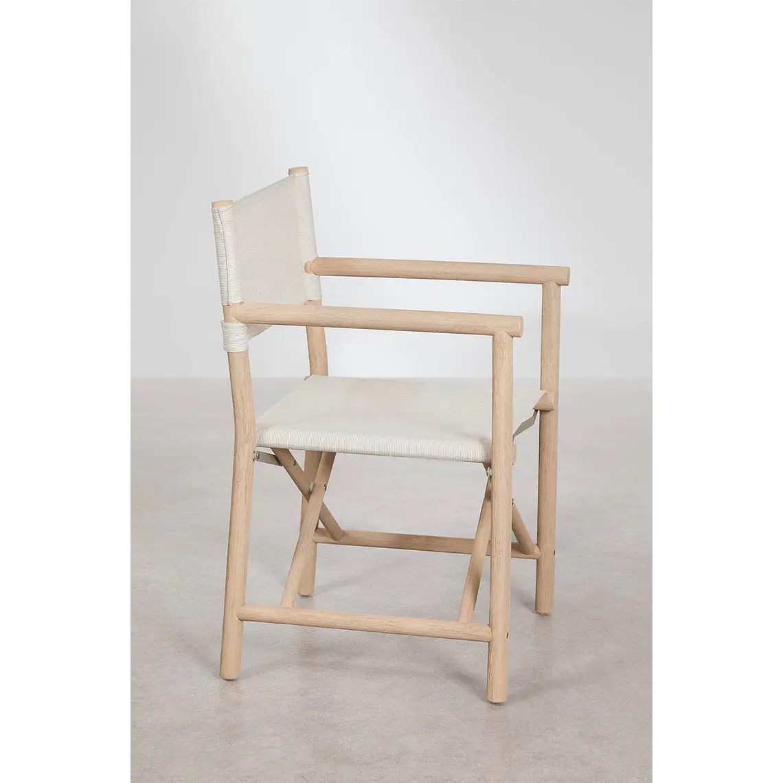 Silla de director plegable de jardín en madera de acacia Morena 4