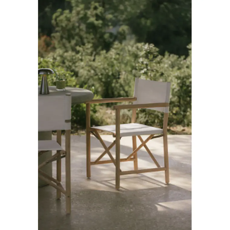 Silla de director plegable de jardín en madera de acacia Morena 11