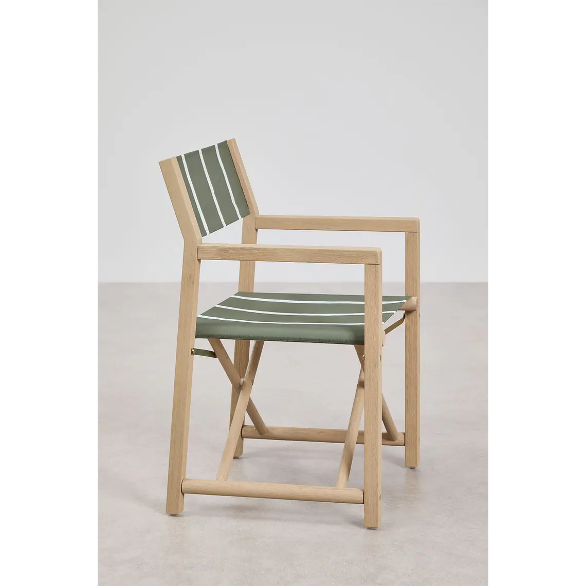 Silla de director plegable de jardín en madera de acacia Navora 4