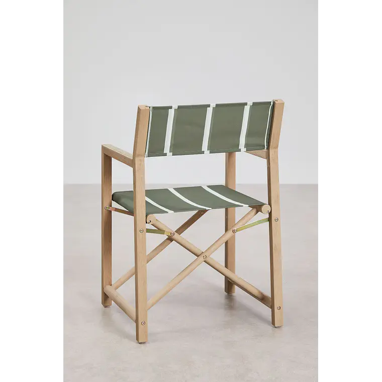 Silla de director plegable de jardín en madera de acacia Navora 5