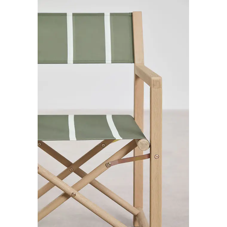 Silla de director plegable de jardín en madera de acacia Navora 6