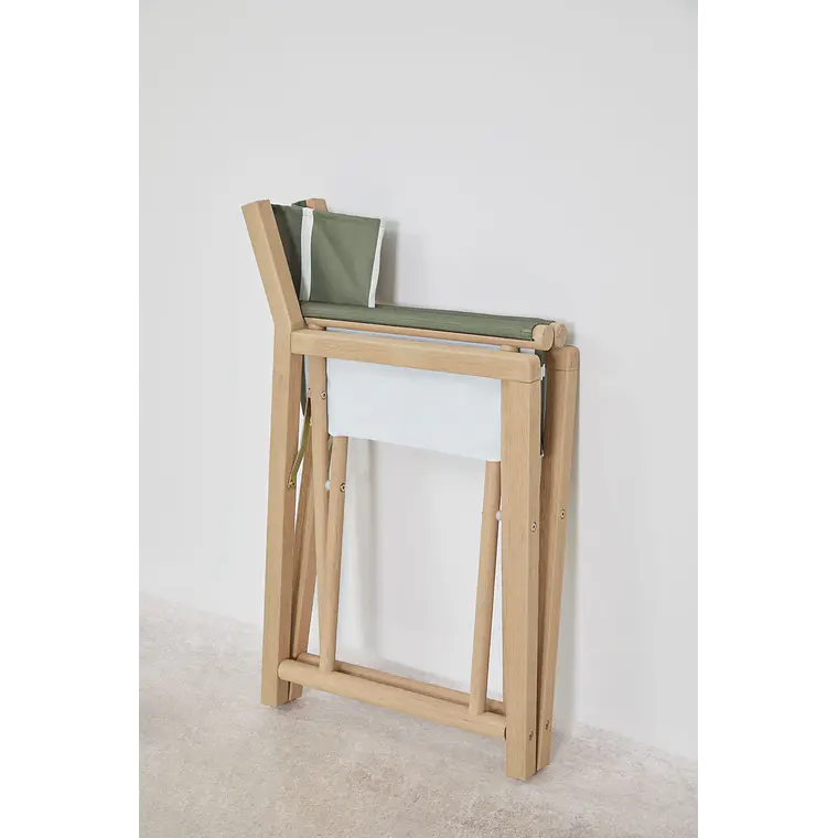 Silla de director plegable de jardín en madera de acacia Navora 9