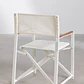 Silla de director plegable para jardín en aluminio y madera de teca Gavia - Miniatura 3