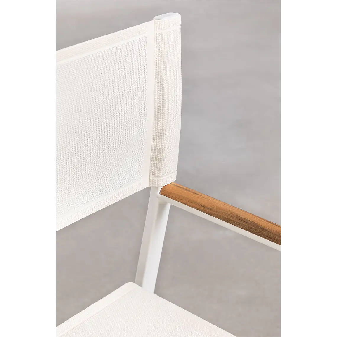 Silla de director plegable para jardín en aluminio y madera de teca Gavia 4