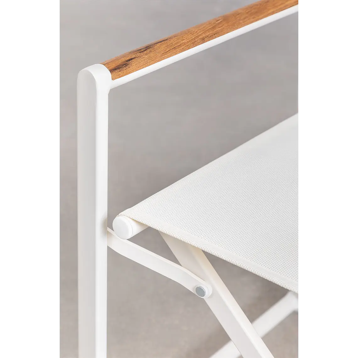 Silla de director plegable para jardín en aluminio y madera de teca Gavia 5