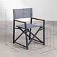 Silla de director plegable para jardín en aluminio y madera de teca Gavia - Miniatura 9