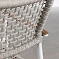 Silla de jardín apilable con reposabrazos en aluminio y cuerda trenzada Zoria - Miniatura 5