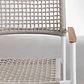 Silla de jardín apilable con reposabrazos en aluminio y cuerda trenzada Zoria - Miniatura 6