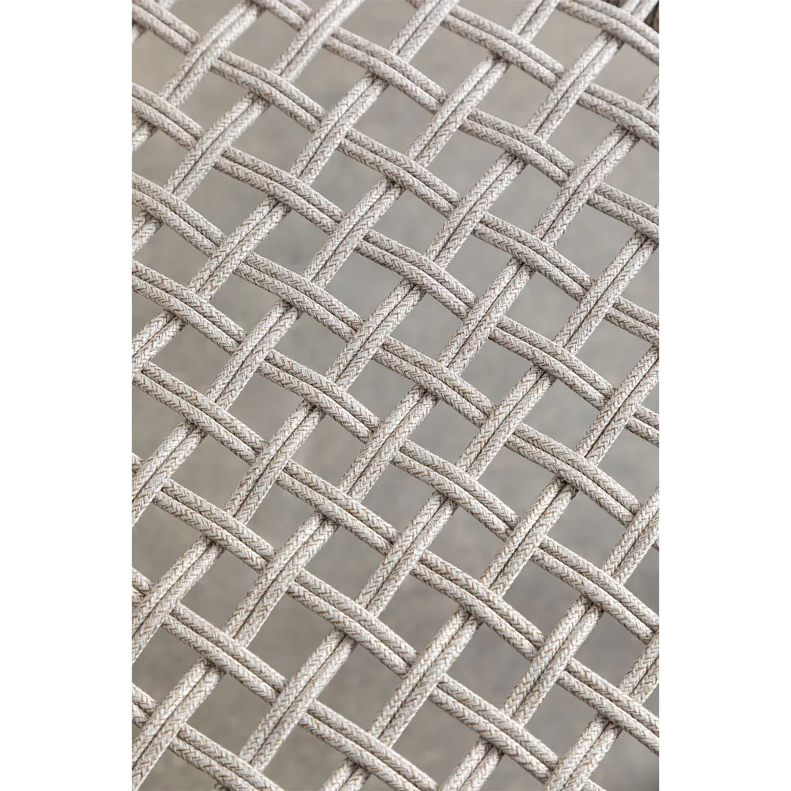 Silla de jardín apilable con reposabrazos en aluminio y cuerda trenzada Zoria 7