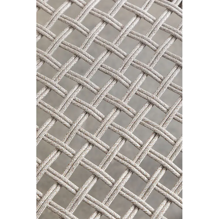 Silla de jardín apilable con reposabrazos en aluminio y cuerda trenzada Zoria 7