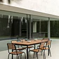 Silla de jardín apilable en acero y madera de acacia Selia - Miniatura 3