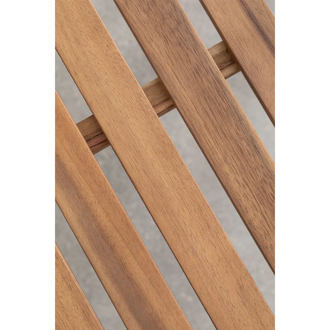 Silla de jardín apilable en acero y madera de acacia Selia 9