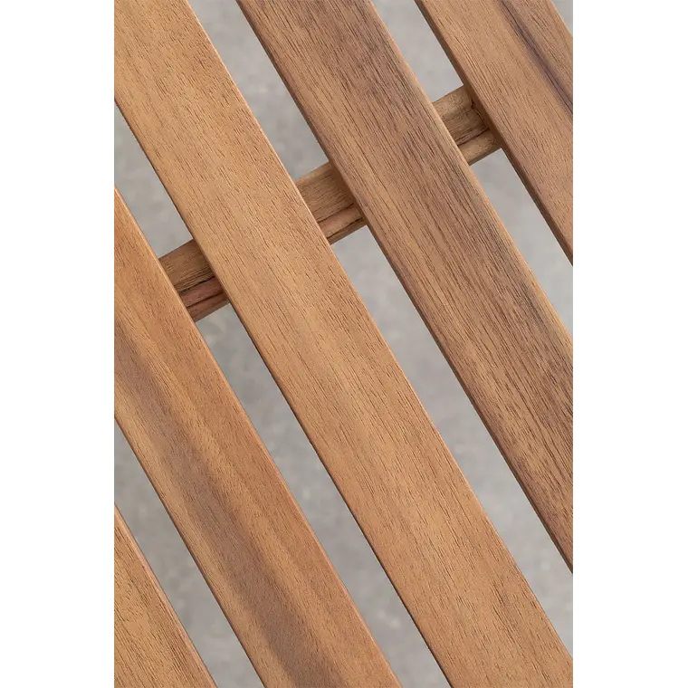 Silla de jardín apilable en acero y madera de acacia Selia 9
