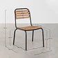 Silla de jardín apilable en acero y madera de acacia Selia - Miniatura 11