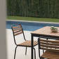 Silla de jardín apilable en acero y madera de acacia Selia - Miniatura 13
