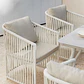 Silla de jardín con reposabrazos en aluminio y cuerda trenzada Cavena - Miniatura 1