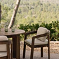 Silla de jardín con reposabrazos en madera de acacia Melena - Miniatura 1