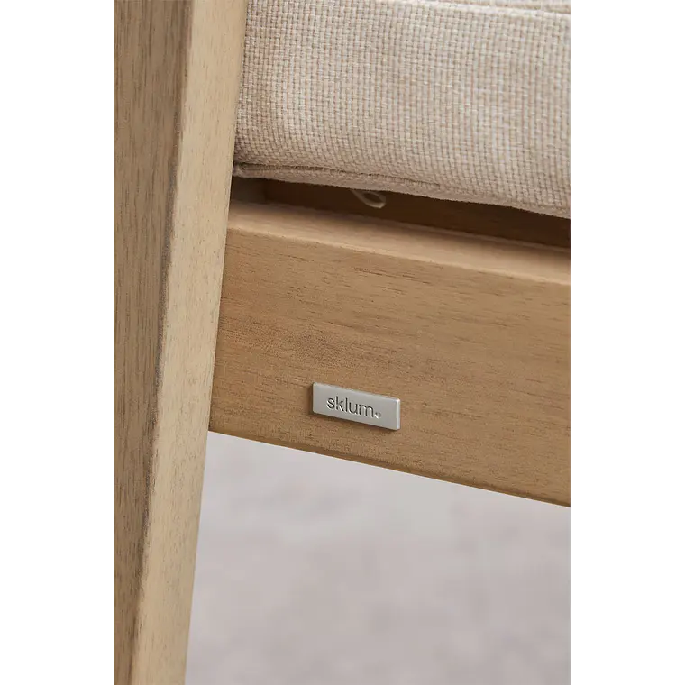 Silla de jardín con reposabrazos en madera de acacia Melena 10